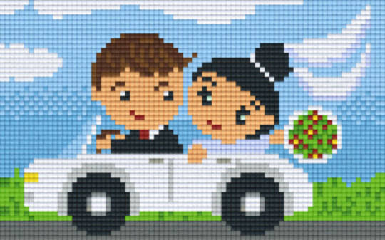 Just Married Two [2] Baseplate PixelHobby Mini-mosaic Art Kits